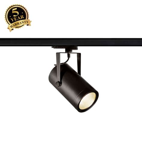 SLV EURO SPOT Black 3 Circuit LED Track Light DALI Dimable 4000K 38