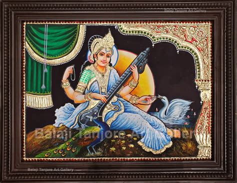 Buy Saraswathi Panal Tanjore Paintings Balajiartgallery