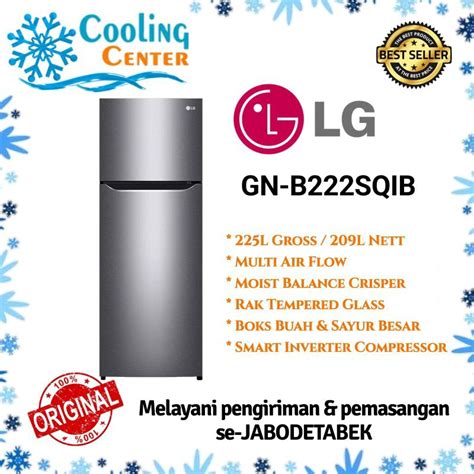 Jual KULKAS LG GN B 215 SQMT 2 Pintu INVERTER NOFROST GN B215SQMT