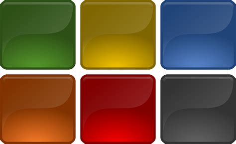 Free Vector Graphic Button Square Glossy Shiny Free Image On