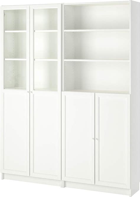 IKEA Billy OXBERG Estantería con paneles y puertas de cristal 160 x