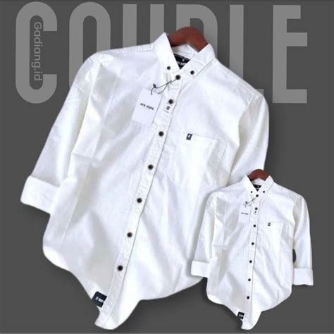 Jual Kemeja Polos Ayah Dan Anak Couple Kopel Lengan Panjang Kemeja