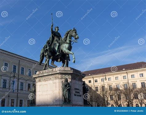 Monument To King Ludwig I Of Bavaria In Munich Germany Editorial Stock