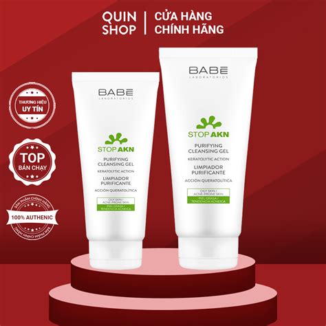Sữa Rửa Mặt Cho Da Dầu Mụn Babe Laboratorios Purifying Cleansing Gel Shopee Việt Nam