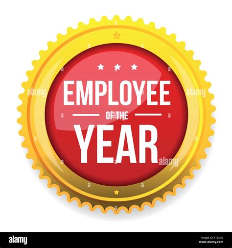 Employee Of The Year Award Badge Stock Vector Image And Art Alamy