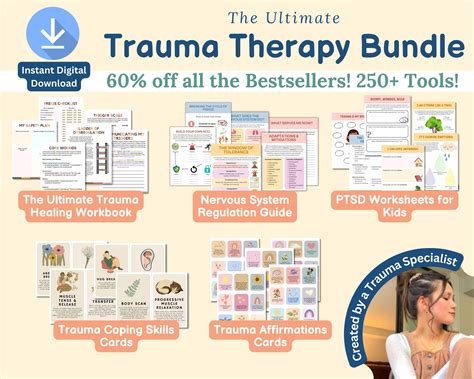 Trauma Therapy Bundle Trauma Healing Ptsd Cptsd Somatic Therapy Ptsd Workbook Nervous System