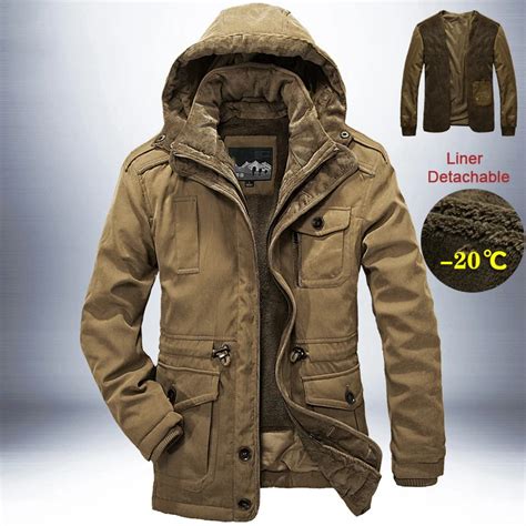 Parkas D extérieur Coupe Vent Veste D hiver Hommes Épais Chaud Hommes