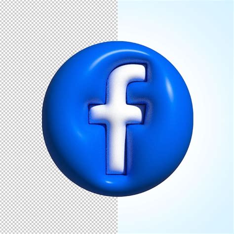 Icono De Facebook 3d Archivo Psd Transparente Archivo PSD Premium