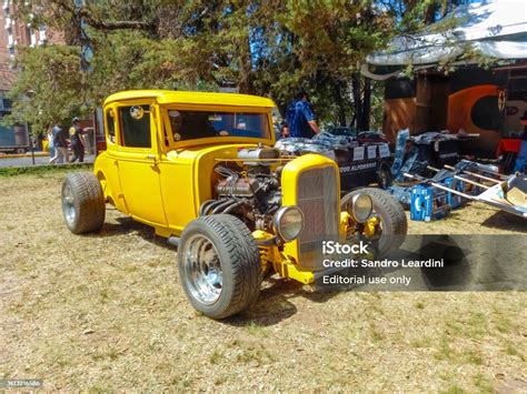 Old Black 1941 Willys Americar Coupe Hot Rod Dragster In A Park Autoclasica 2022 Classic Car