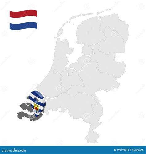 Location of Zeeland on Map Netherlands. 3d Location Sign Similar To the ...