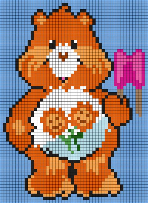 Friend Bear From The Care Bears 48 X 56 Square Grid Pattern Disney