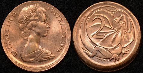 Australia 1976 2 Cent Broadstrike Error The Purple Penny