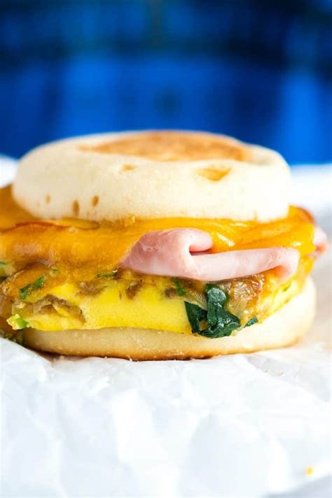 Make Ahead Ham And Veggie Breakfast Sandwiches