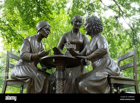 Womens Rights Pioneers Monument In Central Park New York Bronze