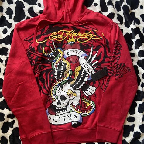 NWT ED HARDY HOODIE #edhardy #y2k - Depop