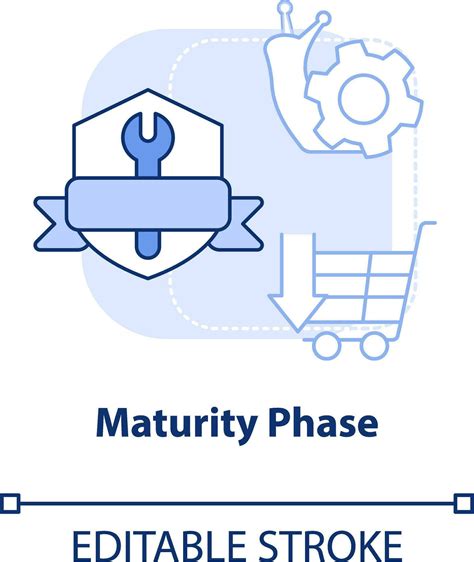 Maturity Phase Light Blue Concept Icon Slowly Production Stage Of Product Lifecycle Abstract