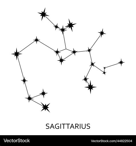 Sagittarius The Archer Constellation Royalty Free Vector