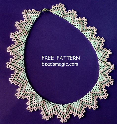 Free Pattern For Beaded Necklace Alba Beads Magic