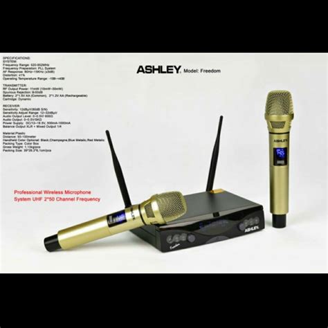 Jual Mic Wireless ASHLEY FREEDOM Handhel Multi Channel ORIGINAL