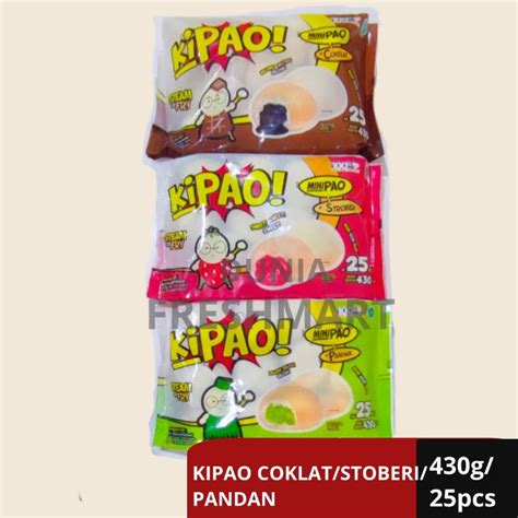 Jual Kipao Mini Pao Rasa Coklatstoberipandan 430gr Isi 25pcs Pau