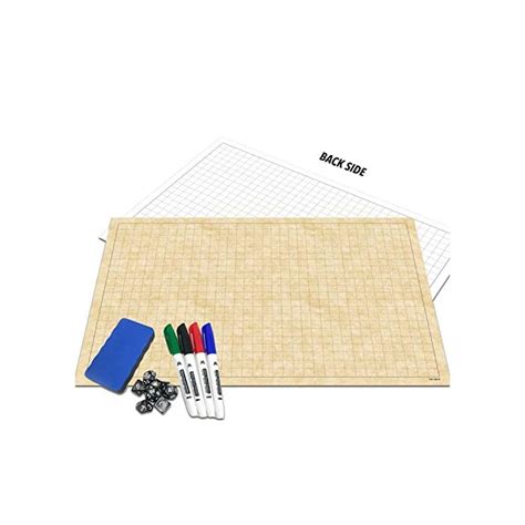 Buy Rpg Battle Grid Game Mat 24 X 36 Double Sided W Markers Eraser