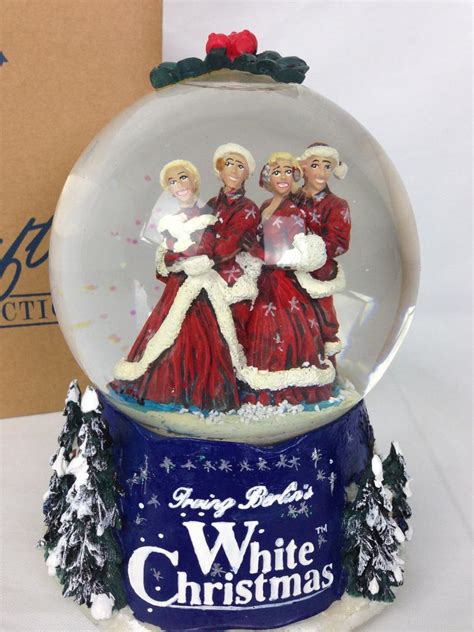 Avon White Christmas Snow Globe Musical Bing Crosby Irving Berlin