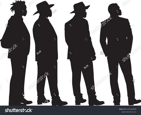 African American Black Male Silhouette Vector Stock Vector Royalty
