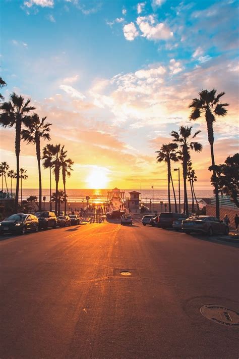 California Sunset On The Beach