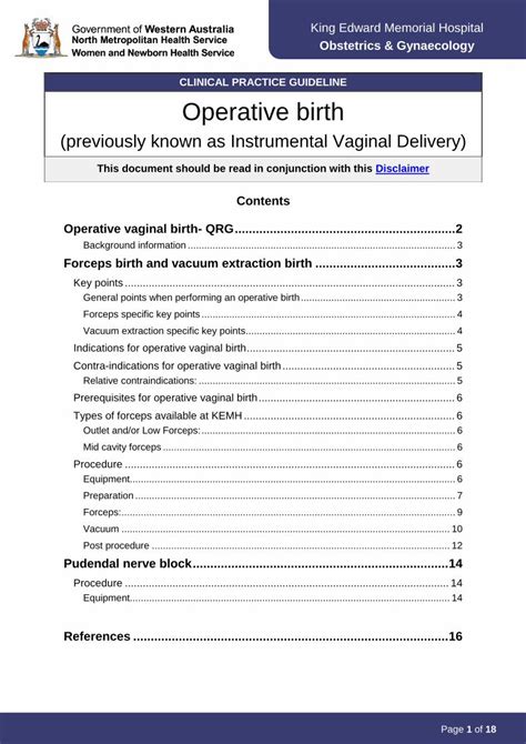 Pdf Clinical Practice Guideline Operative Birth Media Files Hospitals