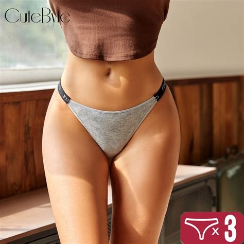 Cute Byte Cute Byte 3PCS Set Sexy Lingerie Women Cotton Panties Finetoo