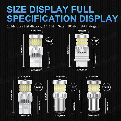 ANMINGPU 1ชน P21W LED Canbus 1157 1156 BAU15S PY21W BA15S T20 7443