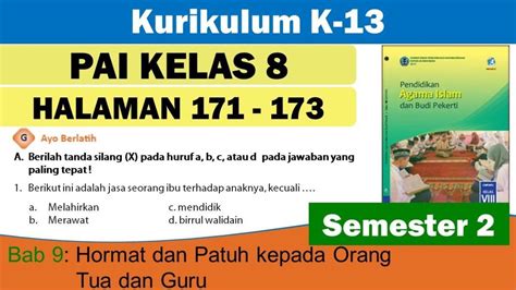 Kunci Jawaban PAI Kelas 8 Halaman 171 173 Bagaimana Cara Menghormati