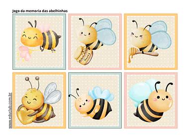 Jogo Das Abelhinhas - Jogo da memória das abelhinhas para imprimir | Educlub