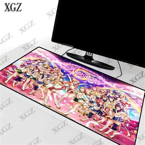 Xgz Japan Anime Sexy Girl Large Gaming Mouse Pad Gamer Lock Edge Keyboard Mat Desk Pad For Csgo