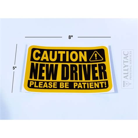 Caution New Driver Sign Vinyl Sticker Laminated Lazada Ph