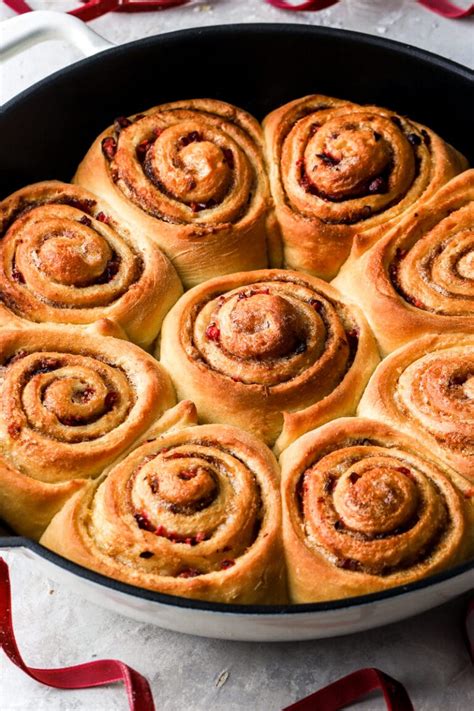 Cranberry Orange Cinnamon Rolls Baran Bakery