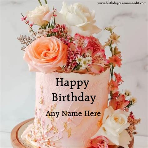 Happy Birthday Flowers Images With Name Editor Free Infoupdate Org