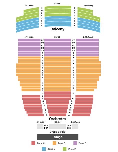 Flynn Center Seating Map | Elcho Table