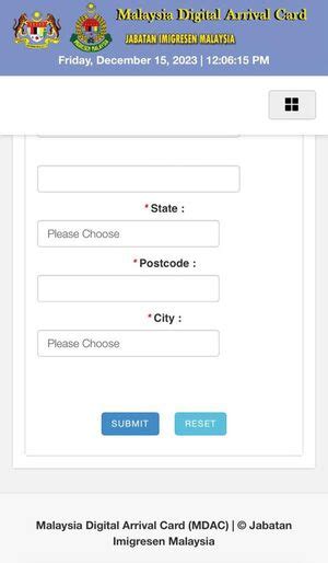 Isi MDAC Malaysia Digital Arrival Card - MediSehat