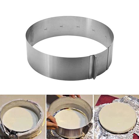 1 PC Retractable Stainless Steel Circle Mousse Ring Baking Tool Set