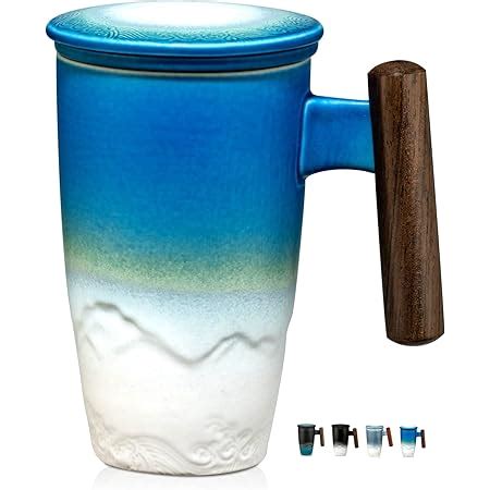 Amazon Suyika Tomotime Ceramic Tea Cup With Infuser And Lid Tea