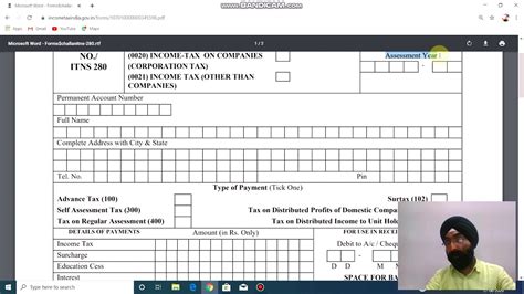 How To Fill Income Tax Challan 280 Offline Youtube