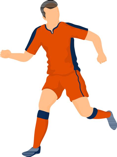 Football player in running pose. 24481501 Vector Art at Vecteezy