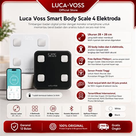 jual luca voss timbangan digital pintar smart body scale  electroda