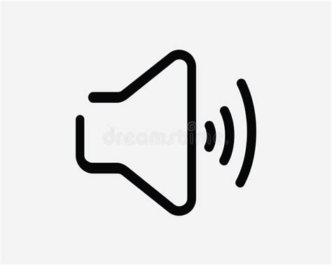 Volume Speaker Line Icon Media Sound Audio Noise Symbol Megaphone