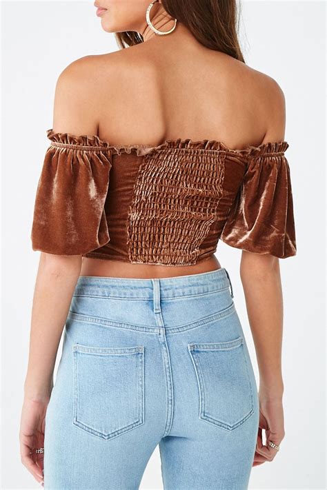 Velvet Lace Up Crop Top Forever 21 Velvet Lace Crop Tops Tops