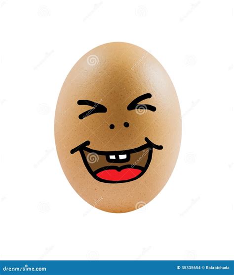 One Eggs With Funny Face Stock Images Image 35335654