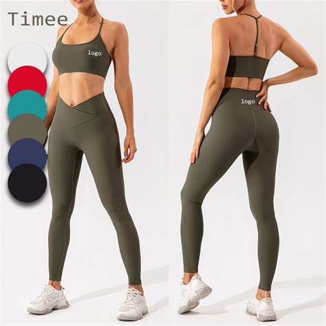 Yoga Trousers Women S High Rise Waist Leggings Nude Feeling Ribbed