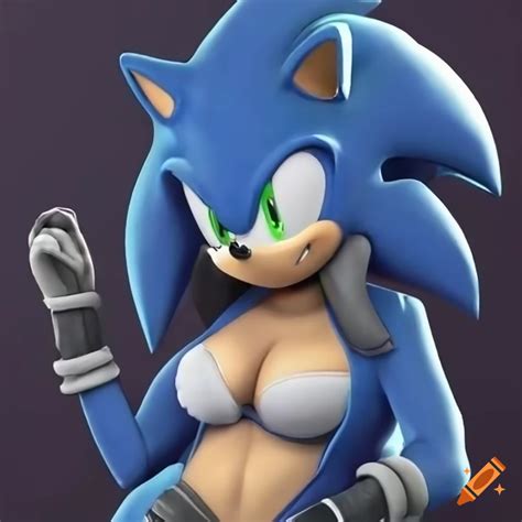 Cosplay Of A Female Sonic The Hedgehog On Craiyon