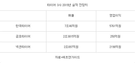 타이어 빅3 지난해 실적 희비…먹구름 낀 한국 볕든 금호·넥센 전자신문